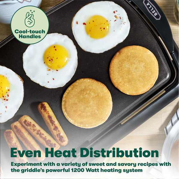 BELLA 17876 Griddle, Aluminium, Black