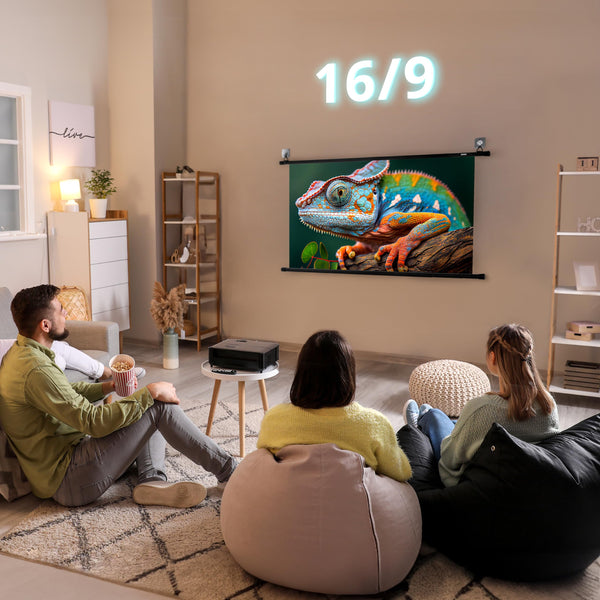 Duronic BPS60/43 Simple Bar Wall Mountable HD Projection Screen for | School | Theatre | Cinema | Home Projector Screen – 60” -4:3 Matte White Screen (Size: 122 X 91cm)