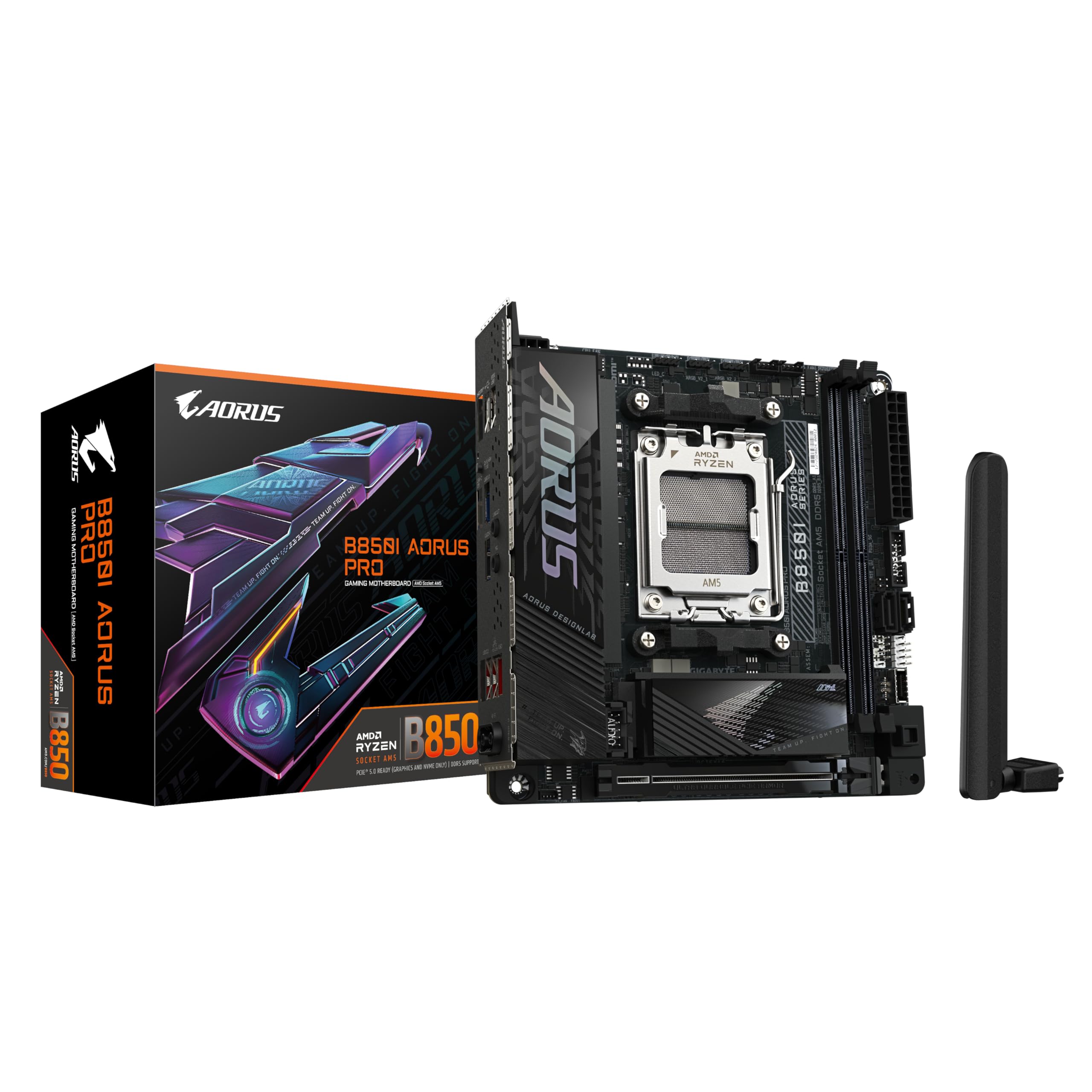 GIGABYTE B850 AORUS ELITE WIFI7 Motherboard - AMD Ryzen 9000 Series CPUs, 14+2+2 Phases Digital VRM, up to 8200MHz DDR5 (OC), 1xPCIe 5.0 + 2xPCIe 4.0 M.2, 2.5 LAN, WIFI 7, USB 3.2 Gen 2x2