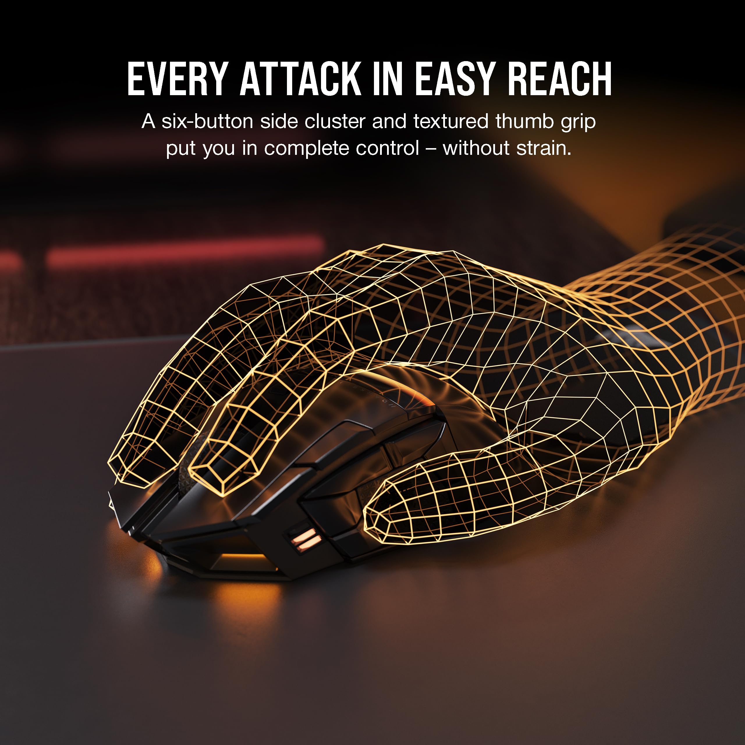 CORSAIR DARKSTAR RGB WIRELESS MMO Gaming Mouse – 26,000 DPI – 15 Programmable Buttons – Up to 80hrs Battery – iCUE Compatible – PC, PS5, PS4, Xbox – Black