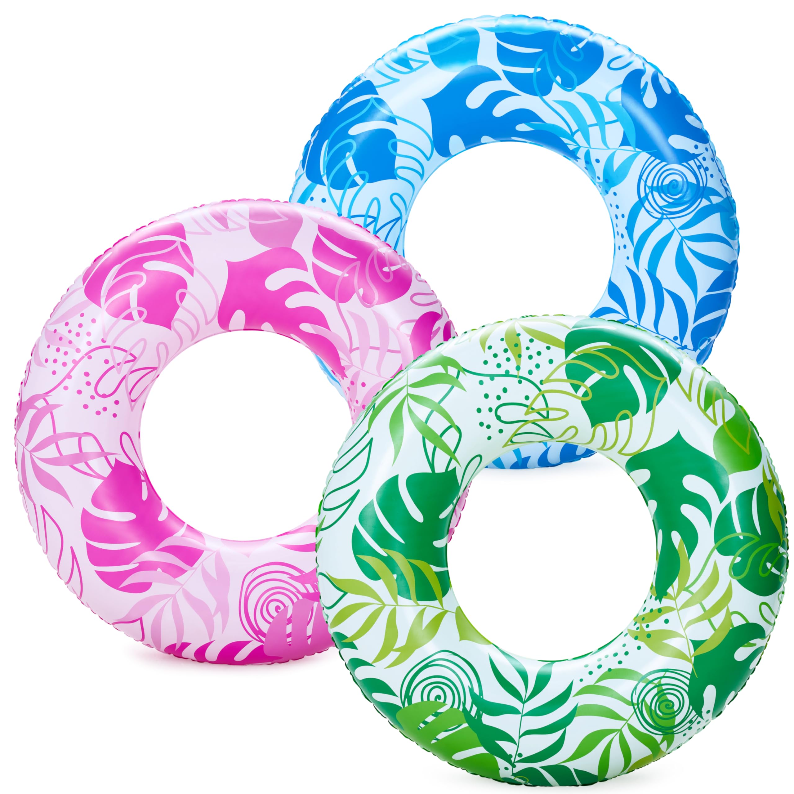 JOYIN Pool Inflatables Swimming Rings 82.5cm (3 Pack), Rubber Ring for Kids and Adults,Pool Inflatables for Adults, Fruit Inflatable Pool Floats for Swimming Pool Party Decorations