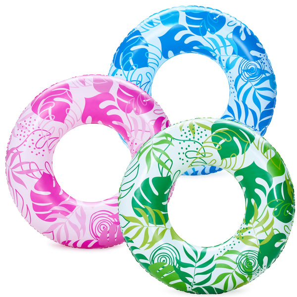 JOYIN Pool Inflatables Swimming Rings 82.5cm (3 Pack), Rubber Ring for Kids and Adults,Pool Inflatables for Adults, Fruit Inflatable Pool Floats for Swimming Pool Party Decorations