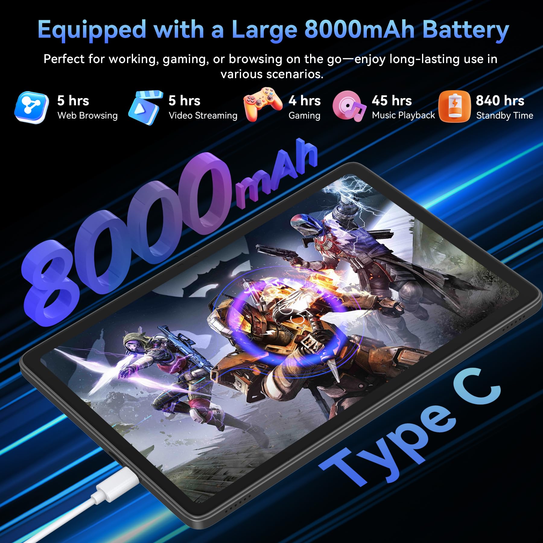 Tablet 2025 World's First Android 16 Tablet with Gemini AI, 11 Inch FHD Display, 24GB RAM 128GB ROM /2TB TF, T7280 CPU+13MP Camera, 8000mAh, Widevine L1, 2 in 1 Tablets with Keyboard Mouse Stylus