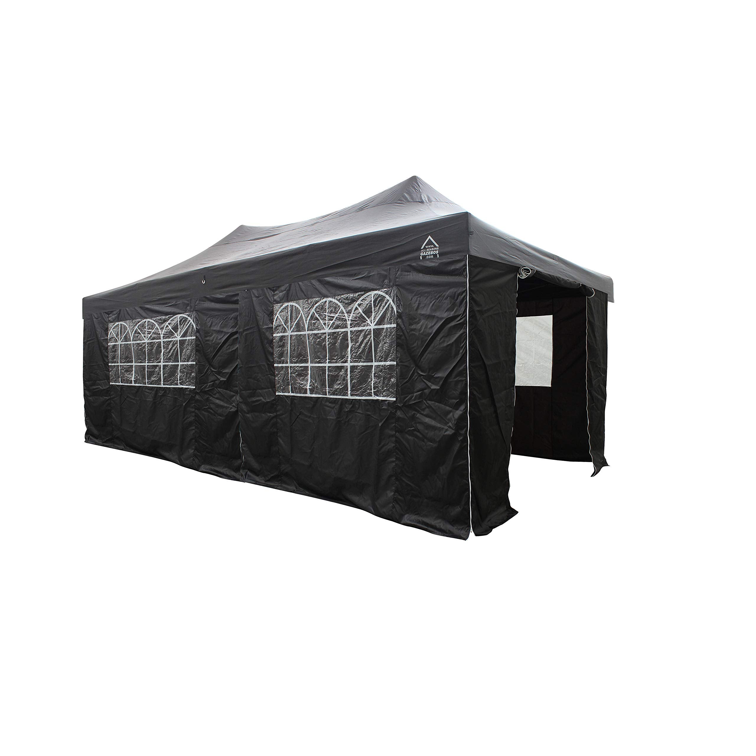 All Seasons Gazebos 3M x 6M Waterproof Gazebo Party Tent with Rustproof Frame and Wheeled Carry Bag (Metallic Grey)