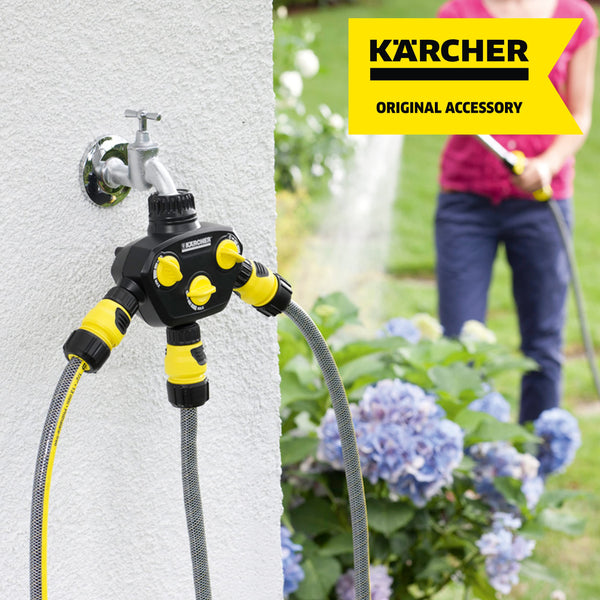 K?rcher 2.645-200.0 3-Way Tap Adapter, Schwarz