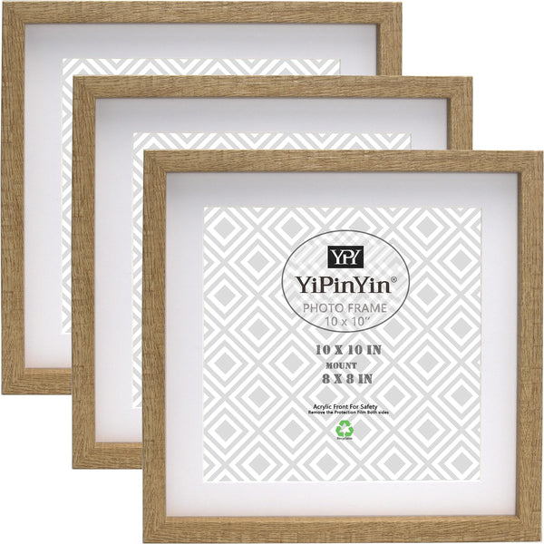 Black 50x70cm Boxed Picture Frames Set of 3 with Mounts for 40x60cm, 70x50cm poster frame with Acid Free mount for 40x60cm photo (Black 3Pack)