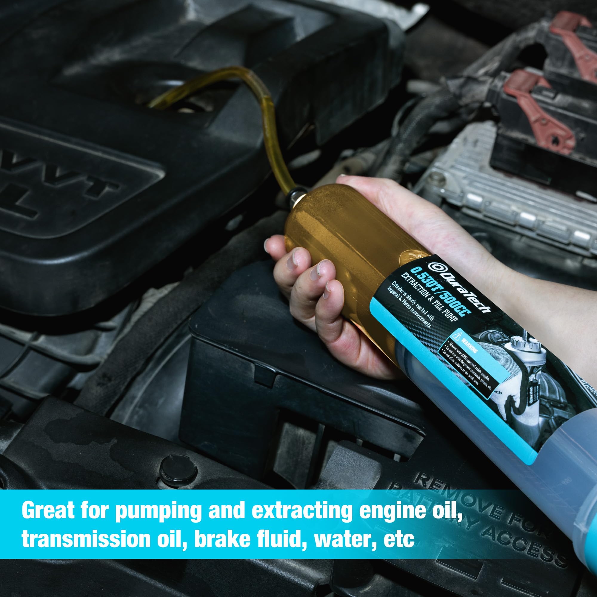 DURATECH 200cc Engine Oil Extractor Fluid Suction Pump| Keeps Engine Bay Clean with Oil Syringe | Oil Syringe and Fluid Extractor Change Engine Oil Efficiently | Suction Pump for Variety Applications