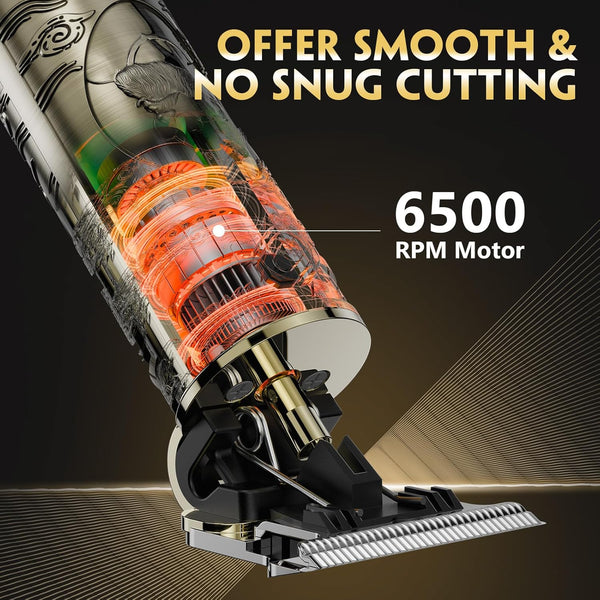 Beard Trimmer & Hair Clippers, Cordless Rechargeable Trimmer for Men, Premium Professional Barber Grooming Set with Zero Gapped T Blade Shaver & LCD Display Gift