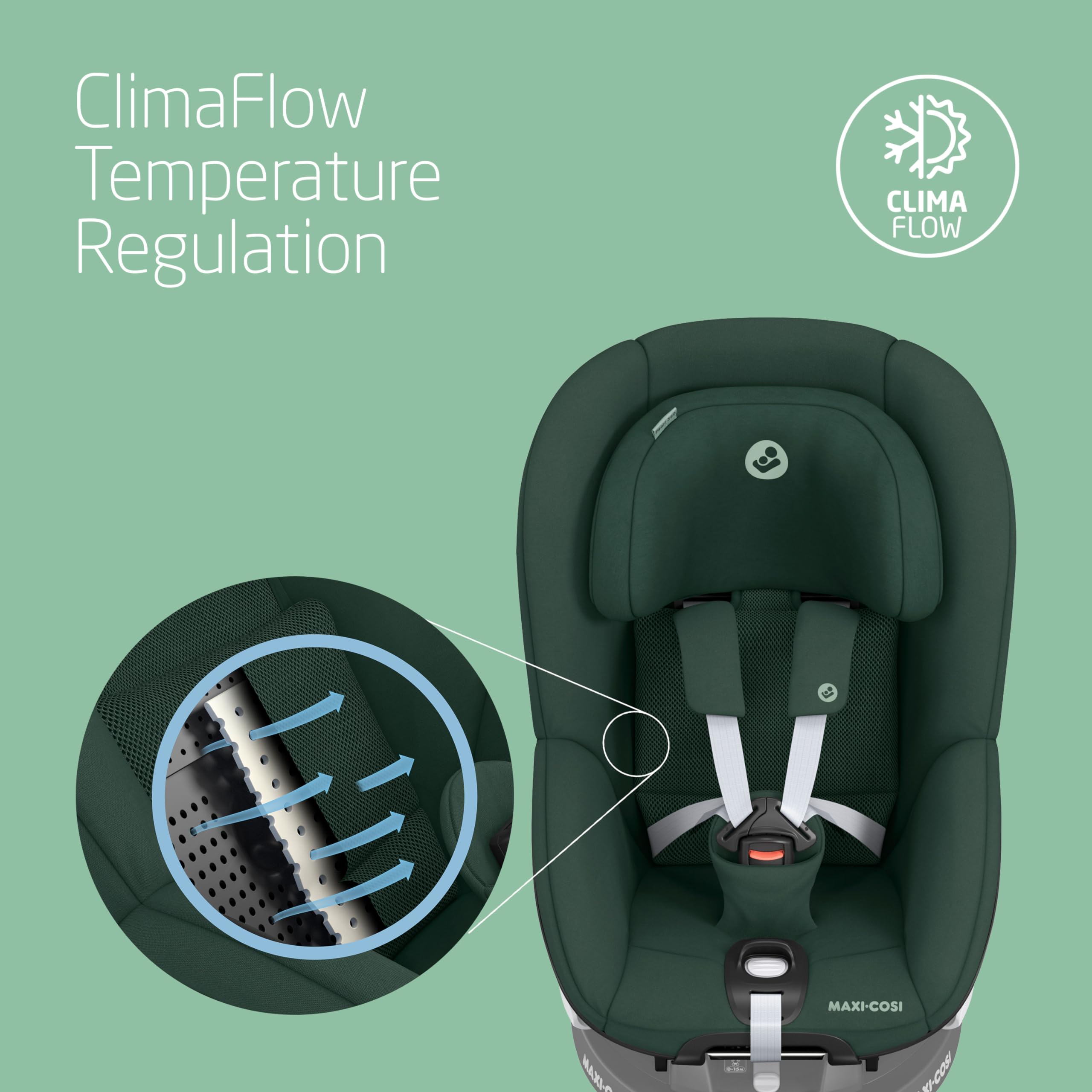 Maxi-Cosi FamilyFix 360 i-Size Base, Rotating Car Seat System, 360 Swivel ISOFIX Base, 0-4 Years (40-105 cm), One-Hand FlexiSpin Rotation, TravelSafe Rotation Control, Click & Go, Black