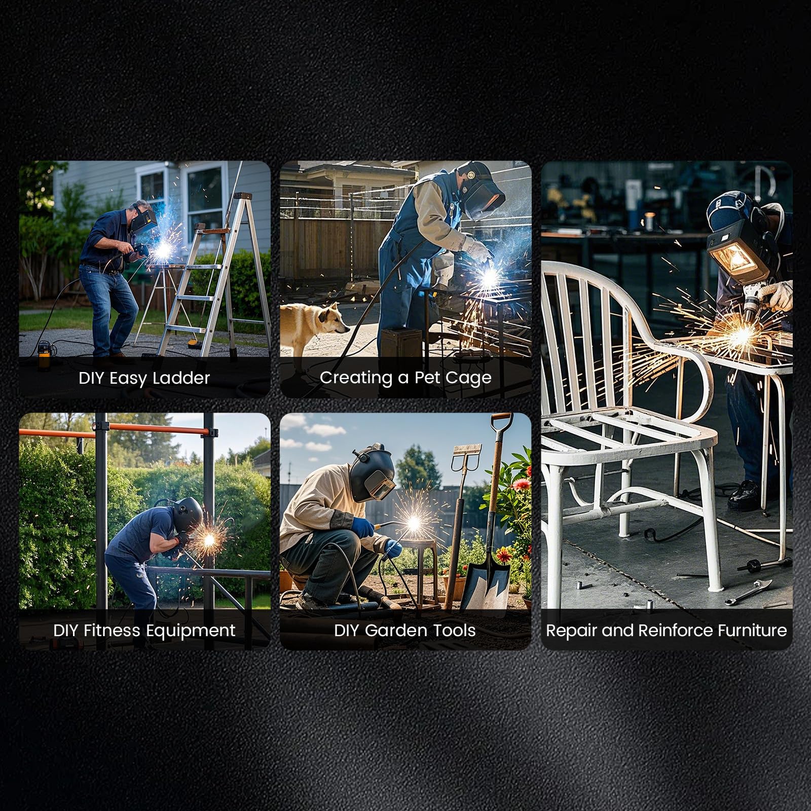 SSIMDER MIG Welder 240V Gasless MIG MMA 2 in 1 Welding Machine Flux Core Welder 220V 140Amp IGBT Inverter Welder MIG No Gas for Home DIY, Auto Repair, Metal Crafting,Best for Beginner