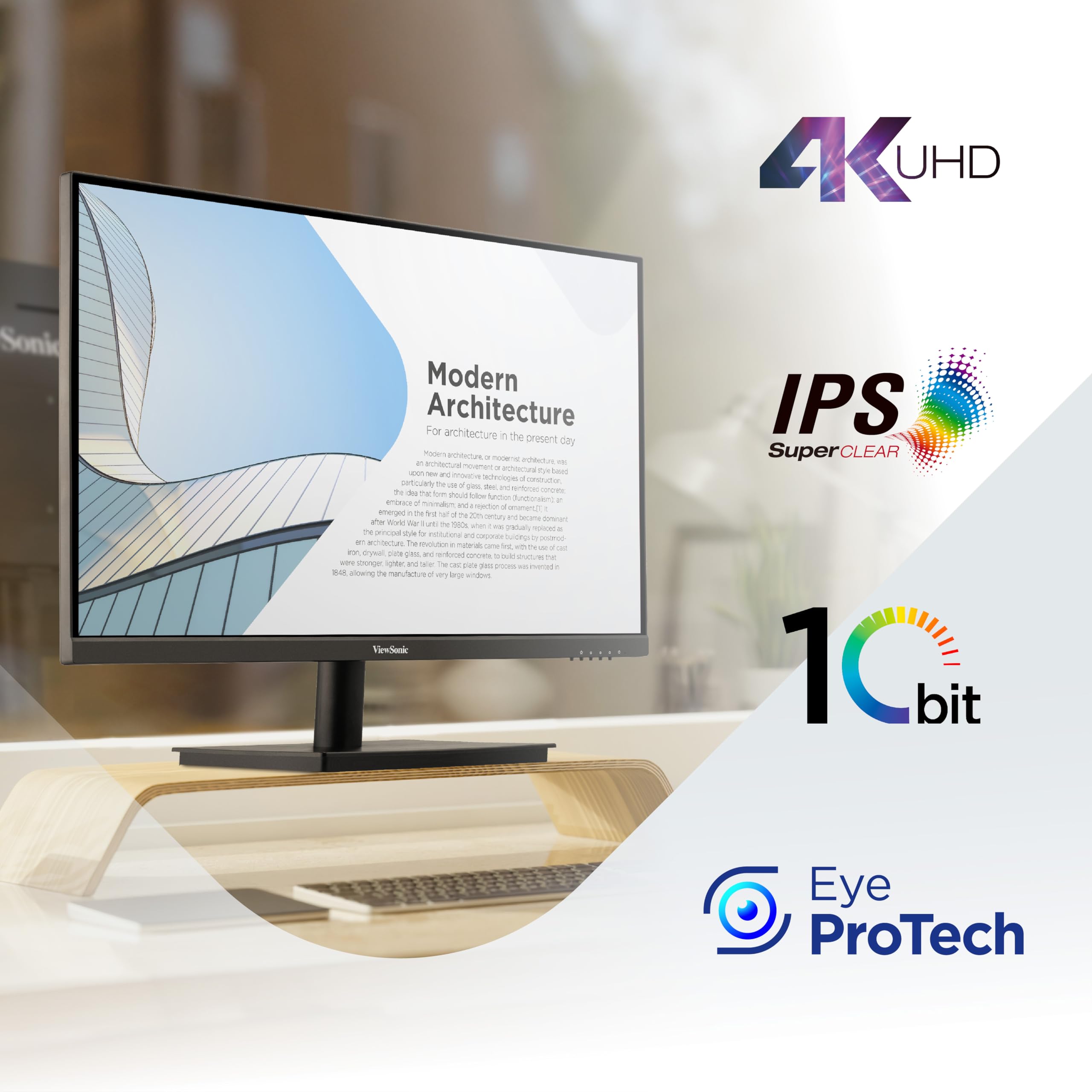 ViewSonic VA3209-2K-MHD 32-inch 2K QHD IPS Monitor, 75Hz VRR, HDR10, with HDMI, DisplayPort, Integrated Speakers