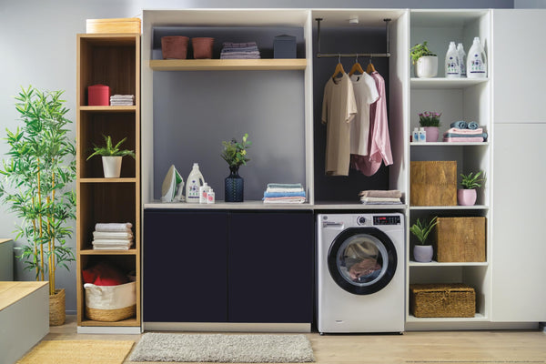 Hoover H-WASH 350 9kg Freestanding Washing Machine, 1400 RPM, A Rated, ECO-Power Inverter Motor, hOn App, 60 Programmes, Eco Doser, Power Care System, Graphite, 60x54x85 cm - H3WPS496TAMBR680