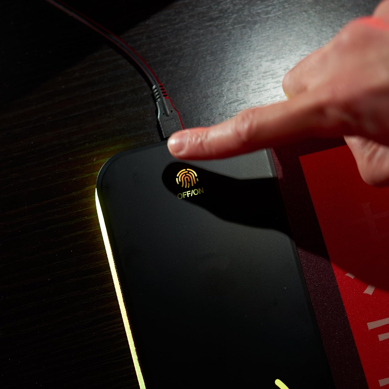 Power Idolz House of the Dragon XL RGB Gaming Mat with 15W Wireless Charger | Customizable LED, Anti-Slip, Spill-Resistant