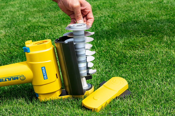 GLORIA Dethatching Roller | Accessories for MultiBrush | Maintain Lawn, Dethatch Lawn | Removes Moss and Lawn Felt| with Stainless Steel Blades