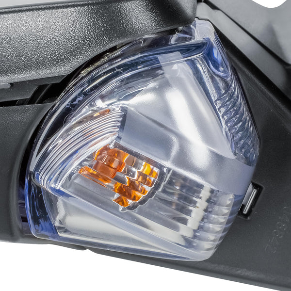 Repmacement Driver Right Side Door Wing Mirror O/S Electric and Heated Manual Folding with Textured Back Cover for Ford Transit Tourneo Custom 2015 to 2024