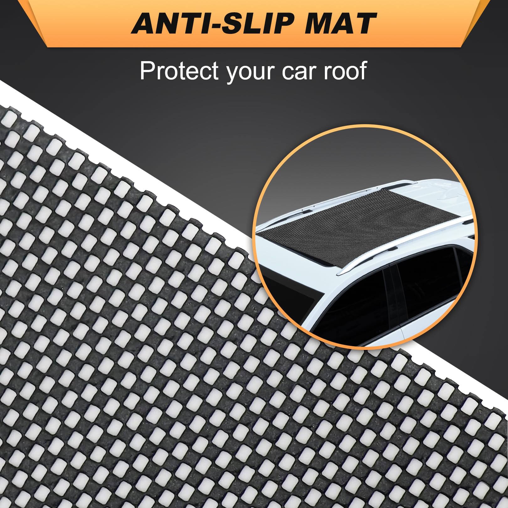 Sailnovo Roof Box Roof Bag 580L/20 Cubic Waterproof Car Roof Bag with 6 Door hooks, Soft-Shell Large Roof Cargo Carrier Bags for Cars without/with Roof Bars/Rack/Rails, Black