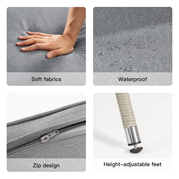 Trumbeak 4 Seater Rattan Dining Set with Cushions,Garden Furniture Set with Glass Top Table and 4 Armchairs,Outdoor Dining Table and Chairs Set for patio,Grey