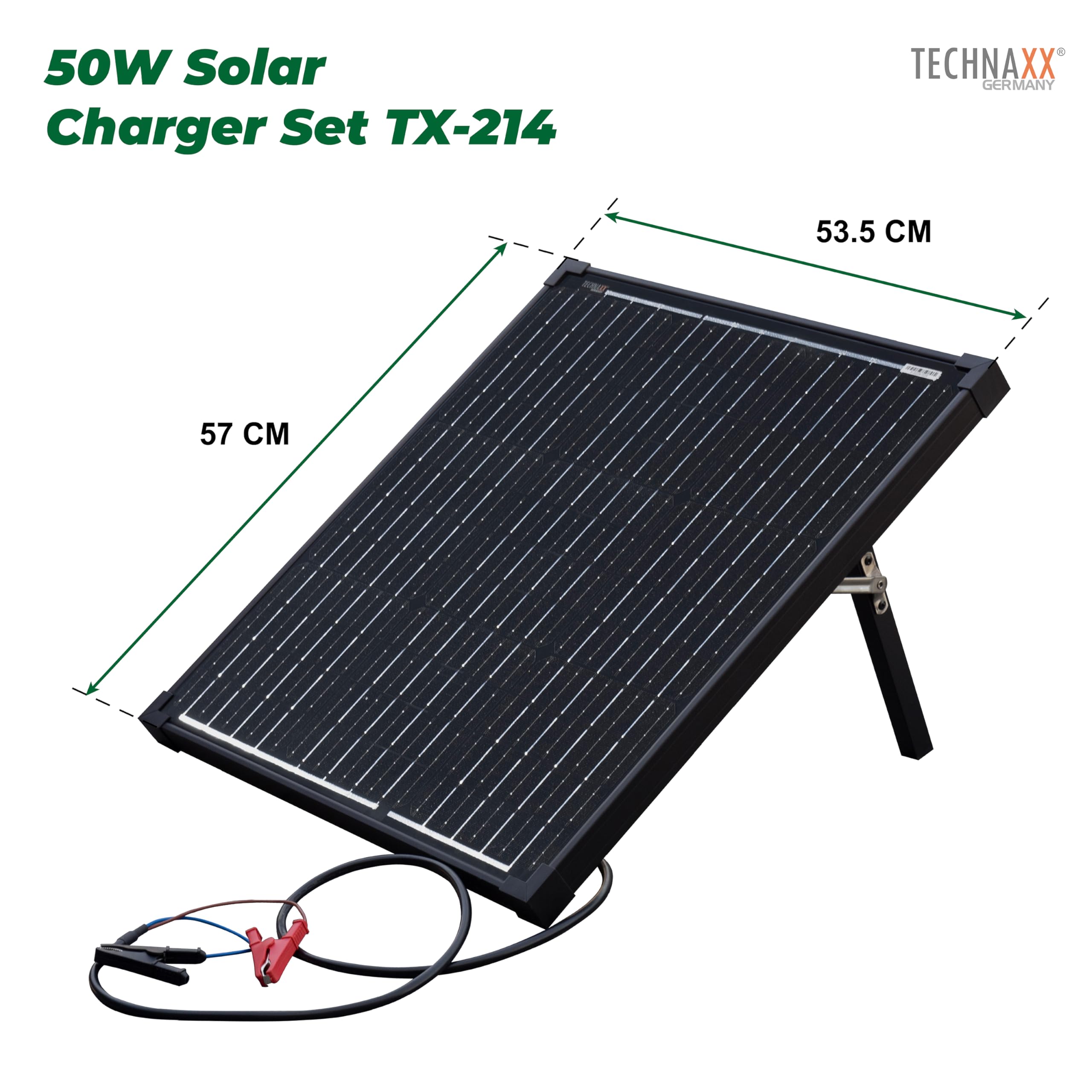 Technaxx 21W Solar Charger with USB for Phone, Powerbank, Tablet, etc. - Perfect for Traveling, Camping and Outdoor - Solar Panel Charging Case TX-207