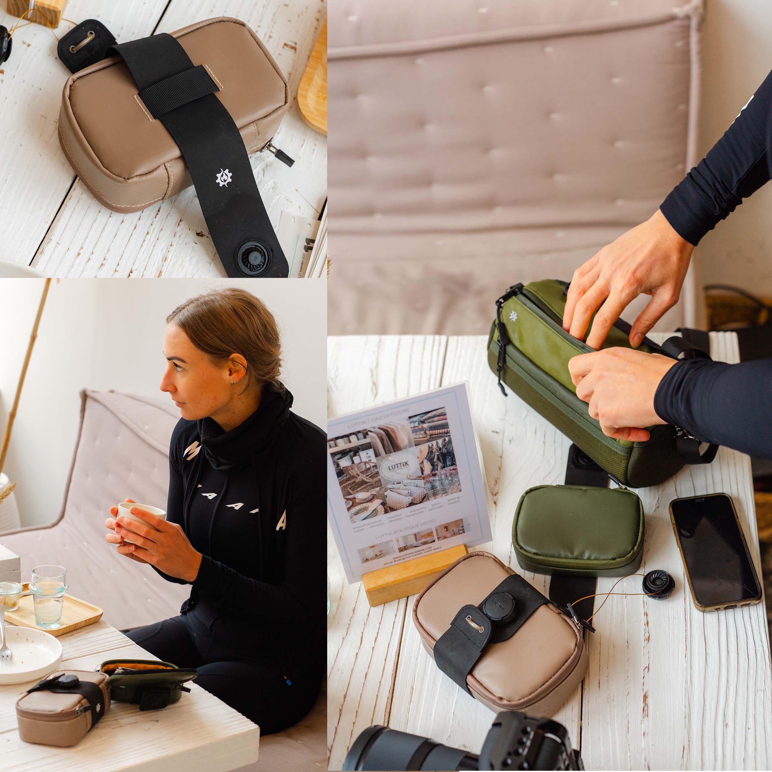 Lumiere & Co. Falcon Magnetic Bike Saddle Bag – 0.69L | 6" x 3.5" x 2" | Sleek Minimalist Brick Design, Fast Magnetic Buckle Attachment | Road Cycling–Specific Bike Seat Bag (Black, Large)