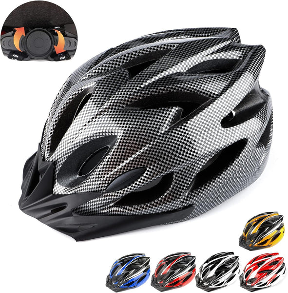 RaMokey Cycle Helmet, Lightweight Bicycle Helmet, Adjustable Mountain & Road Bike Helmets for Adults, 18 Vents with Adjustable Strap & Detachable Visor for Mens Womens(Head Sizes 58-62cm)