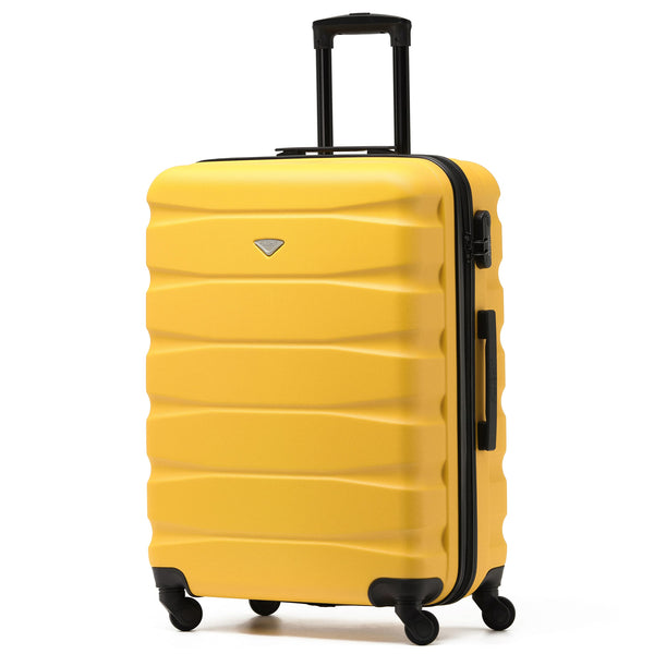 Flight Knight Set of 3 Lightweight 4 Wheel ABS Hard Case Suitcases Cabin & Hold Luggage Options Approved for Over 100 Airlines Including easyJet, British Airways, Ryanair, Jet2 & Many More