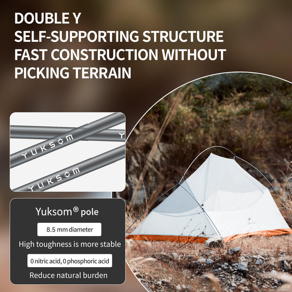 Naturehike Cloud up 2 Camping Tent 2 Man Backpacking Tent 3-4 Season Wild Country Tent Lightweight Dome Tent