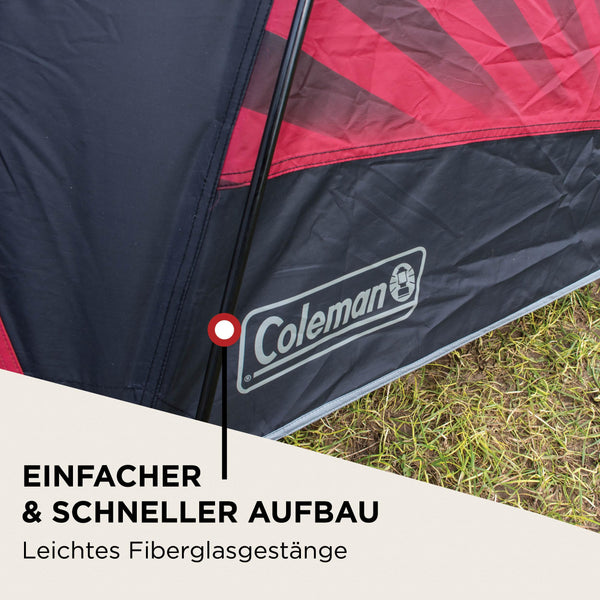 Coleman Tent The BlackOut | 3-4 man Festival Camping tent with BlackOut Bedroom Technology | extra dark bedrooms | 3-4 Person Dome Tent 100% waterproof with sewn in groundsheet