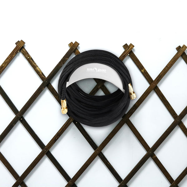 FLORA GUARD Garden Wall Mounted Hose Reel 20+2m, Heavy Duty Hose Reel Wall Mount, 9 Pattern Nozzle, Supplied with Nozzle, Fittings and Fixings