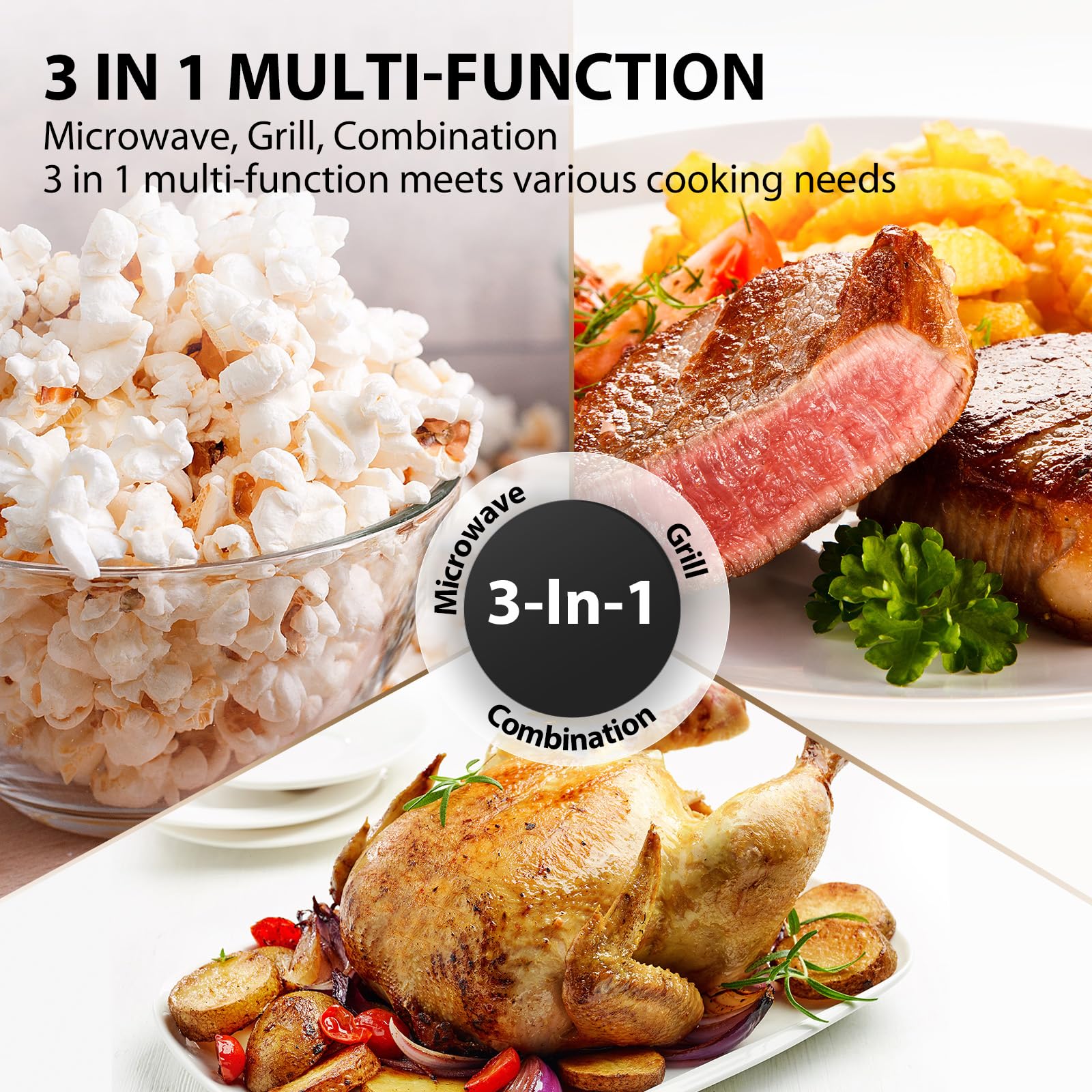 TOSHIBA 26L Air Fry Auto Menu Combo 6-in-1 900W Microwave Oven With Steamer in Morandi Grey, Inverter, Chef defrost, Convection, Combi., Steam, Grill, 10 power levels, 10 Auto Menus, MW3-AC26SFI(MG)