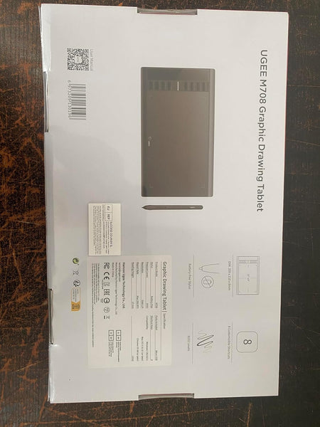 UGEE M708 Drawing Tablet,10x6in 3D Digital Graphics Tablet with 8192 Level Battery-free Tilt Pen,8 Hot Keys,Art Design Creation Tablet for PC with Windows 11/10/8/7,Mac OS 10.10 or above,Chromebook