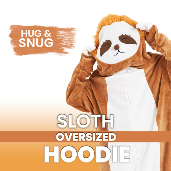 Olivia Rocco Animal Oversized Wearable Blanket Hooded Fleece Hoodie Blankets with Sleeves Soft Warm Extra Long Plush Winter Sweatshirt Loungewear One Size