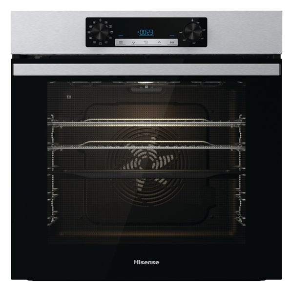 Hisense BI64211PB 77 Litre Built In Electric Single Oven With Pyrolytic Cleaning, Pizza Mode, Multiphase Cooking- Black 22x23x23 inches (LxWxH) - A+ Rated, Extra Large