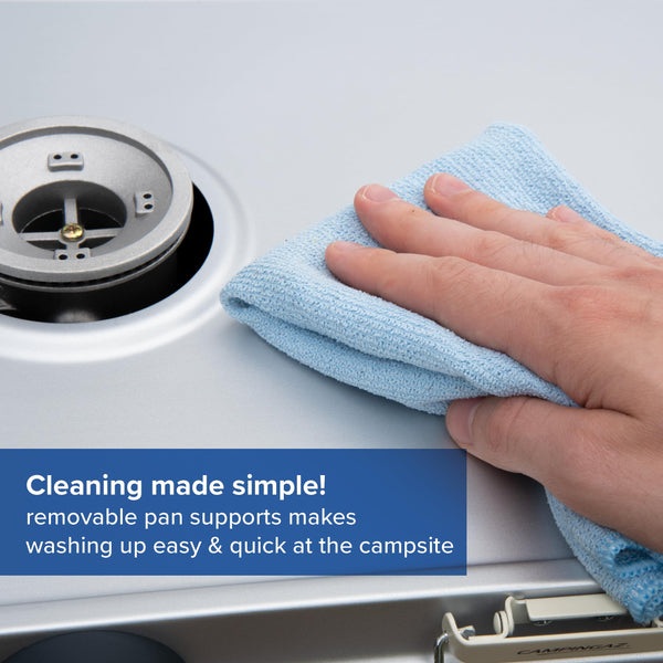 Campingaz Camping Kitchen 2 Camping Stove | 2 x 2000 Watts | 2-Burner Gas Stove with removable pan Supports | portable & compact