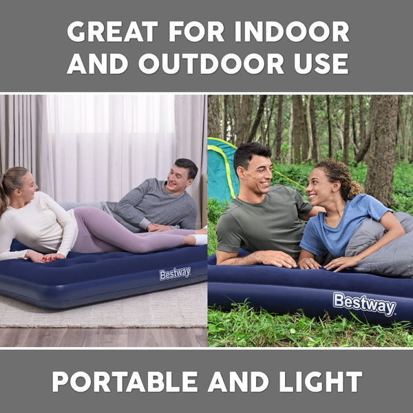 Bestway Single Airbed, Inflatable Air Mattress for One, Blow Up Camping Single Bed