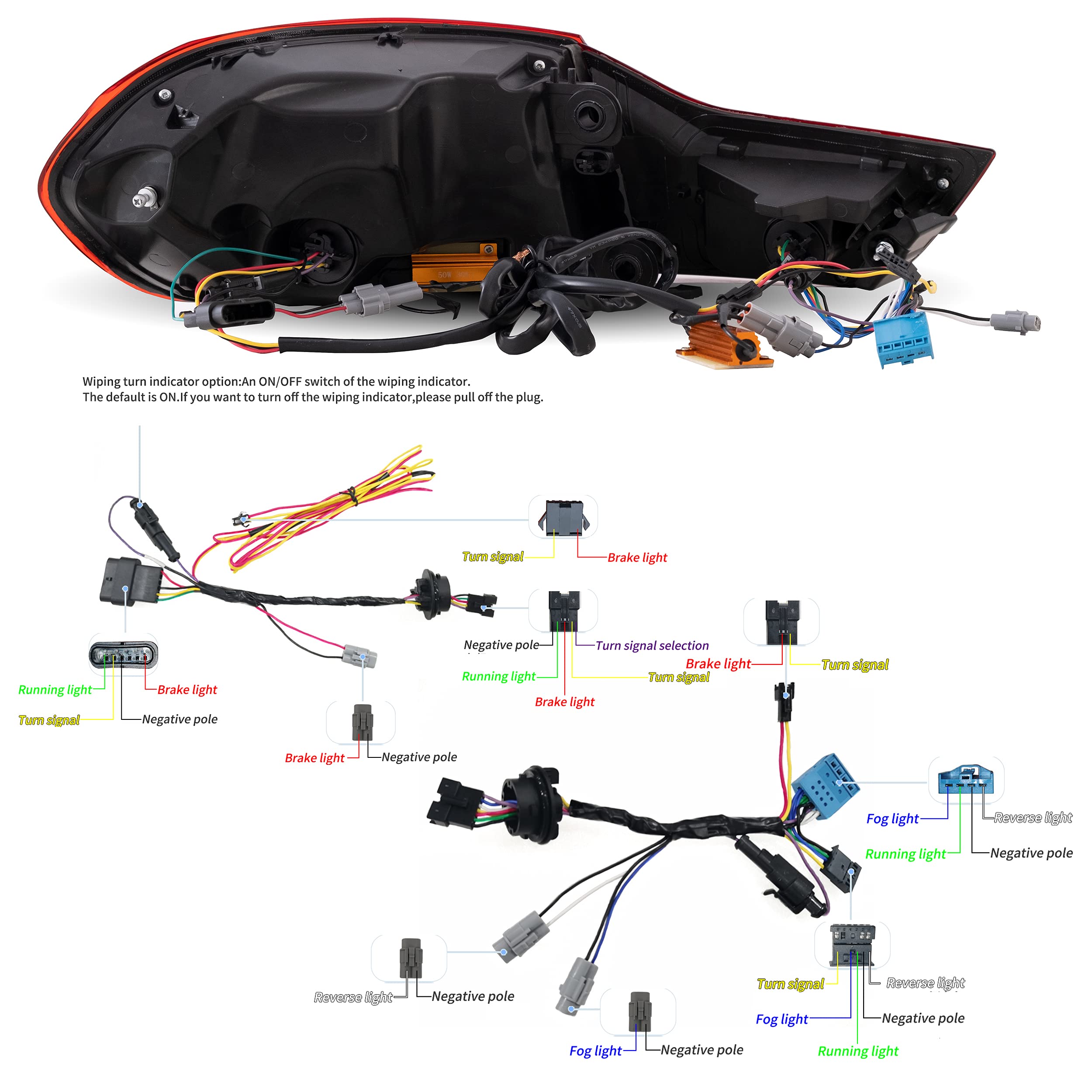 VLAND OLED Rear Lights Compatible with 2013-2018 BMW 3 Series F30 F35 F80 320i 328i 335i Sedan (Not for F31 F34), Tail Lights with Sequential Indicators, E-mark, Red