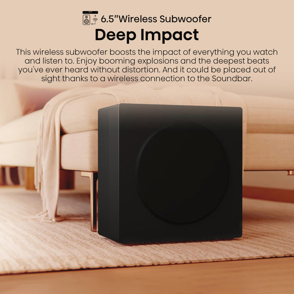 Hisense AX5125H 5.1.2 Channel 500W Dolby Atmos Soundbar with Wireless Subwoofer& Up Firing Speakers& Turly Wireless Rear Speakers