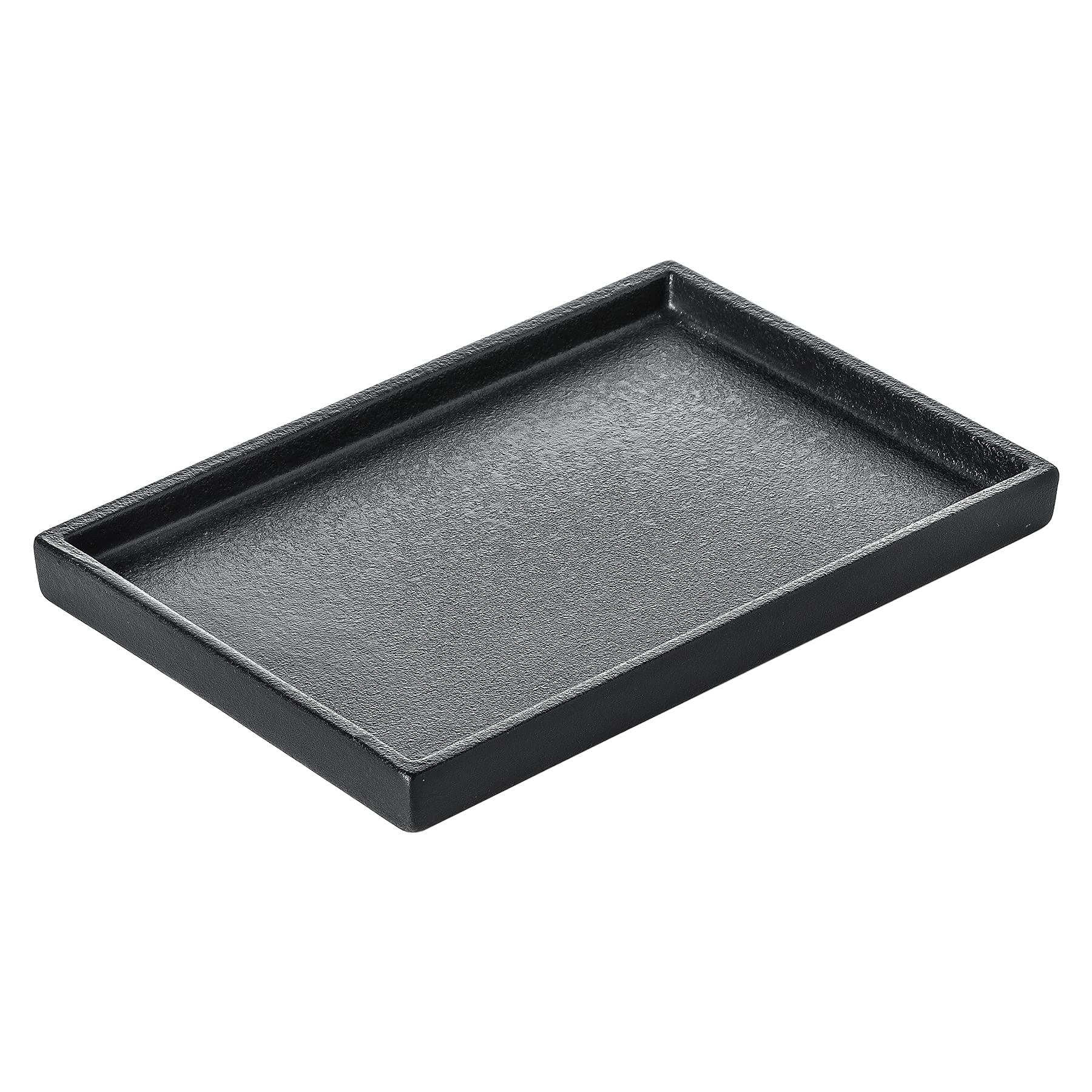 Ceramic Makeup Tray Redelaenor, Black Bathroom Accessories Holder for Kitchen Sink Organizer and Home Decorative Tray Rectangle Small Bathroom Sink