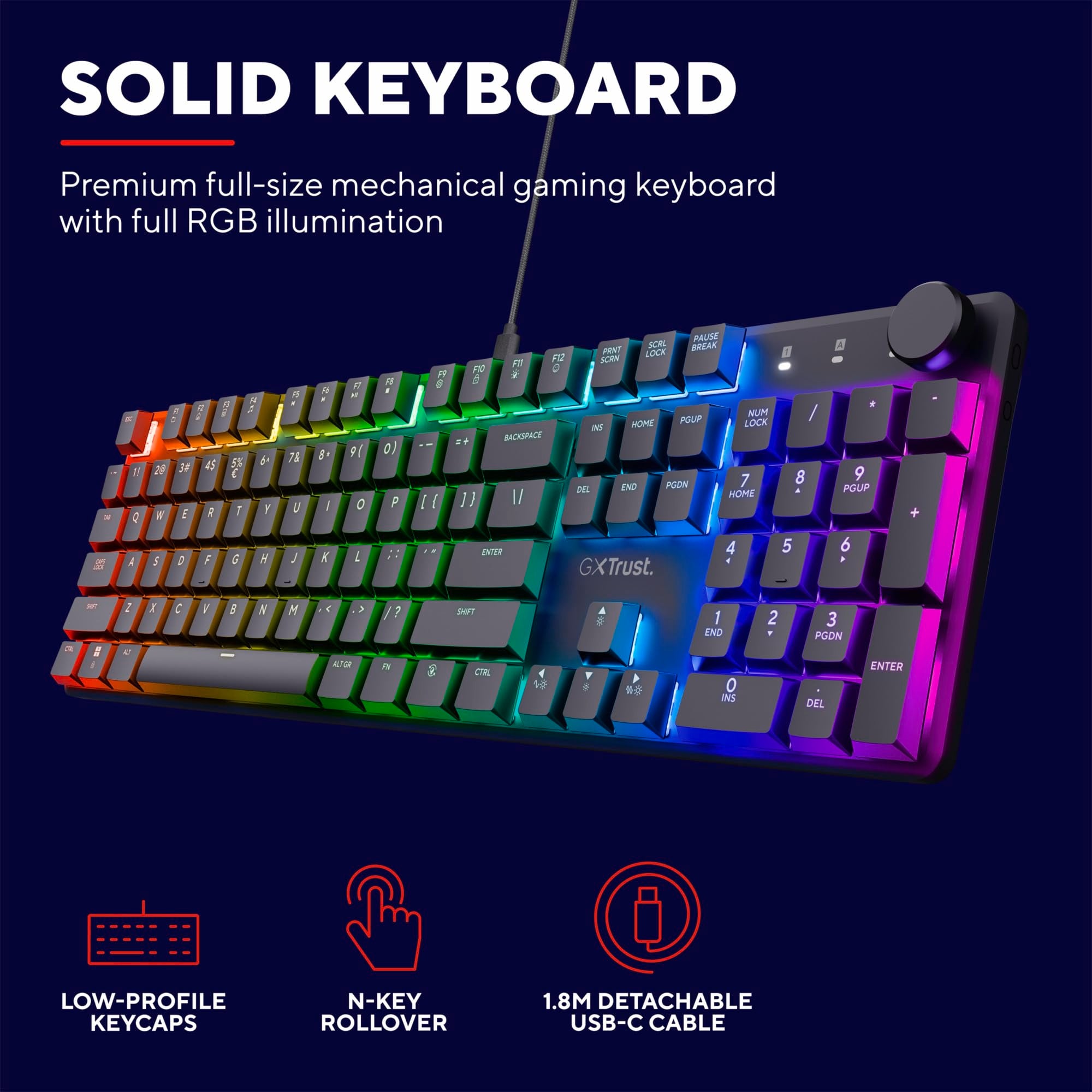 GXTrust 872 Xyra TKL Mechanical Keyboard Gasket Mount UK Layout, Hot Swappable Wired Gaming Creamy Keyboard 80%, RGB Backlit with Software, Custom Soft Feel Pre-lubed 5-pin Leobog Linear 60M Switches