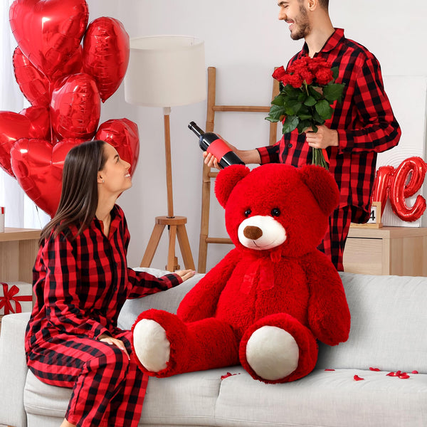 HollyHOME 150cm Giant Teddy Bear Stuffed Animal Large Soft Toys Plush Bear, Light Brown Age 3+