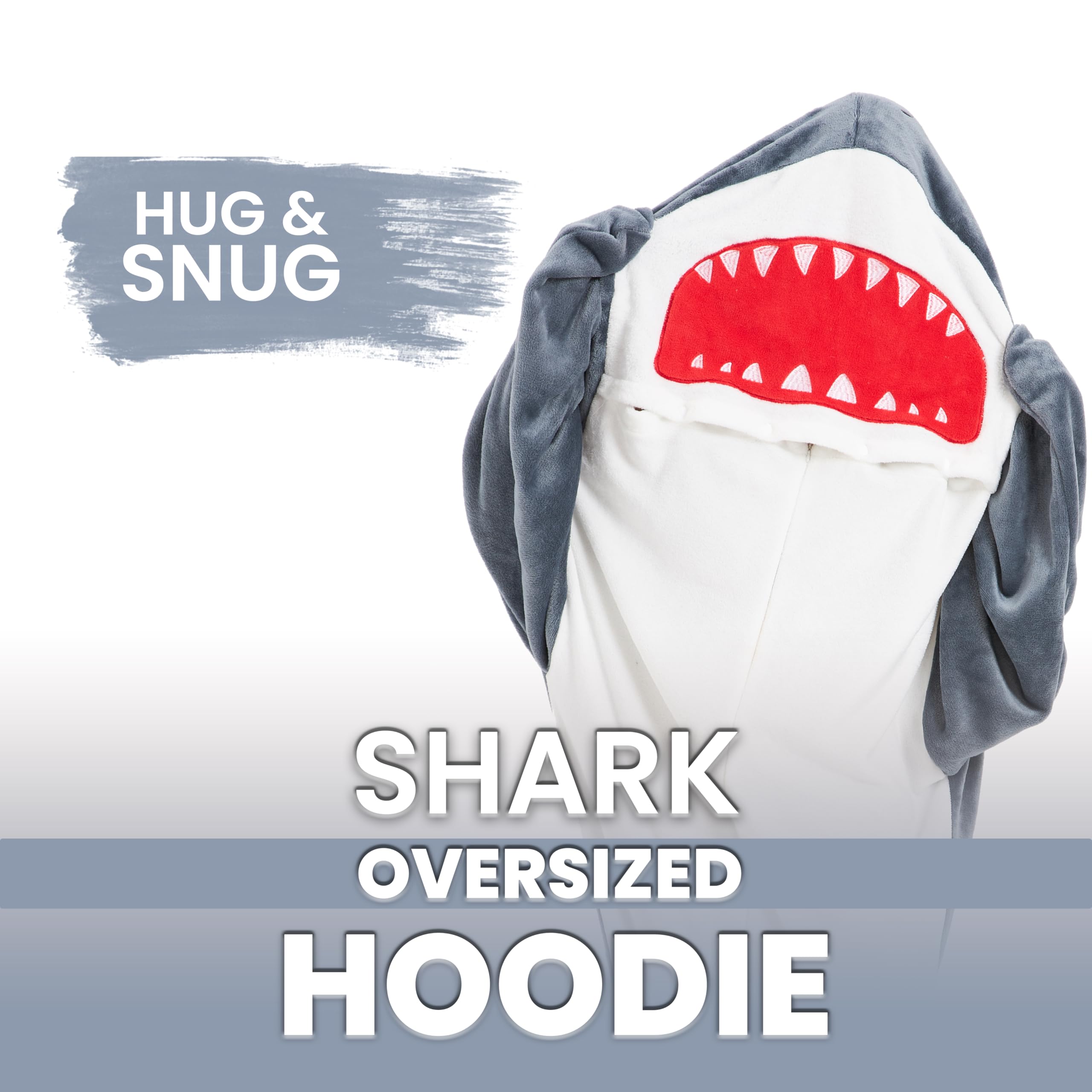 Olivia Rocco Animal Oversized Wearable Blanket Hooded Fleece Hoodie Blankets with Sleeves Soft Warm Extra Long Plush Winter Sweatshirt Loungewear One Size