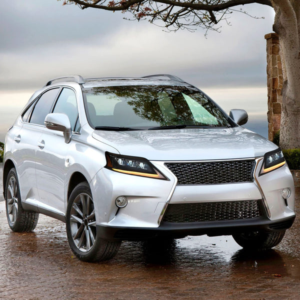 VLAND Motor LED Rear Lights compatible with RX270, RX330, RX350 F Sport, RX400h, RX450h, RX450hl 2010-2015, w/Amber Sequential Indicator, Driver & Passenger Side - Clear