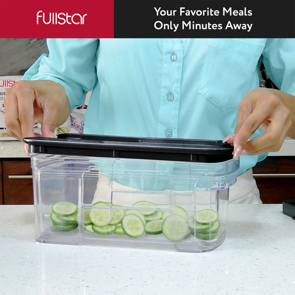 Vegetable Chopper Vegetable Cutter Mandoline Vegetable Slicer - Veggie Onion Salad Food Chopper Manual - Potato Chipper - Veg Chopper and Dicer - Kitchen Tools & Gadgets (6-in-1 Compact White)