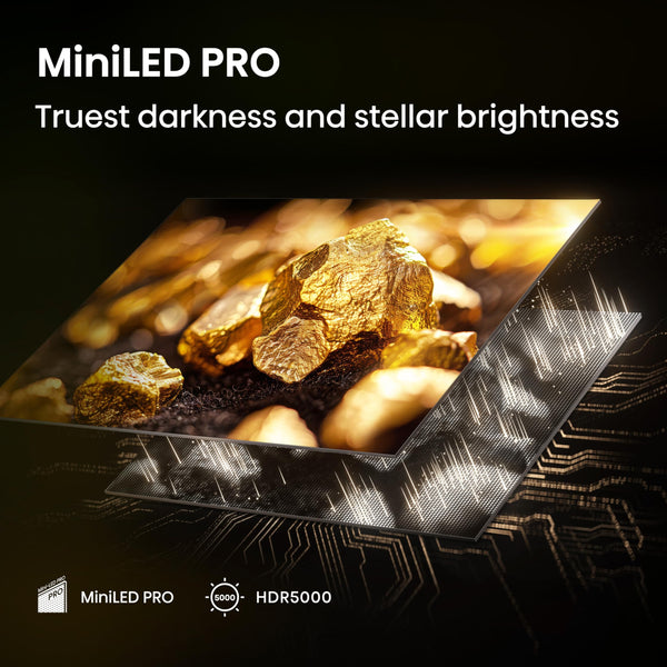 Hisense 55 Inch 4K Mini-LED TV 55U6NQTUK - Quantum Dot Colour, Dolby Vision Atmos, Hi-View Engine, FilmMaker Mode, Vidaa OS with Voice Control, Freely, Youtube, Netflix and Disney+ (2024 Model)