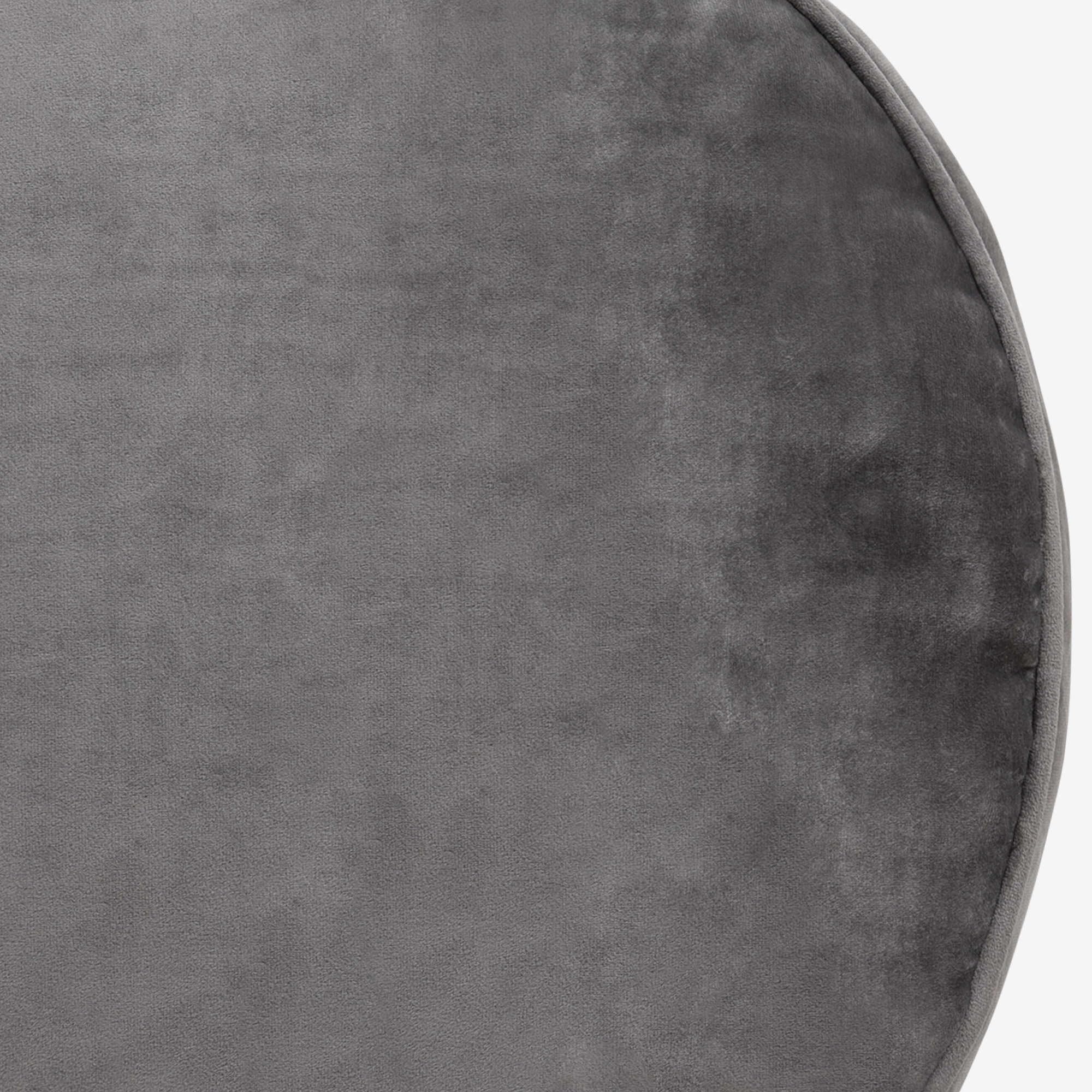 icon Milano Velvet Bean Bag Pouffe, Charcoal Grey, Large Pouffe Footstool with Filling Included, Footrest, Bedroom, Living Room, Living Room Furniture