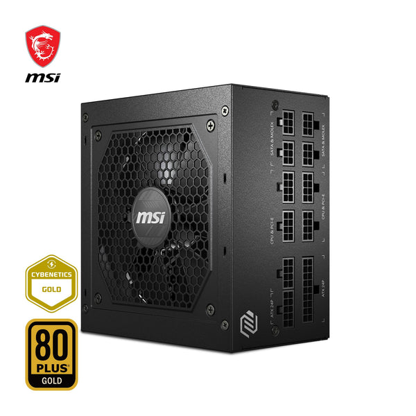 MSI MPG A1000G PCIE5 Power Supply Unit, UK Plug - 1000W, 80 Plus Gold Certified, Fully Modular ATX 3.0, PCIe 5.0 GPU Support, Japanese 105°C Capacitors, 0% RPM Mode, Flat Cables - 10 Year Warranty