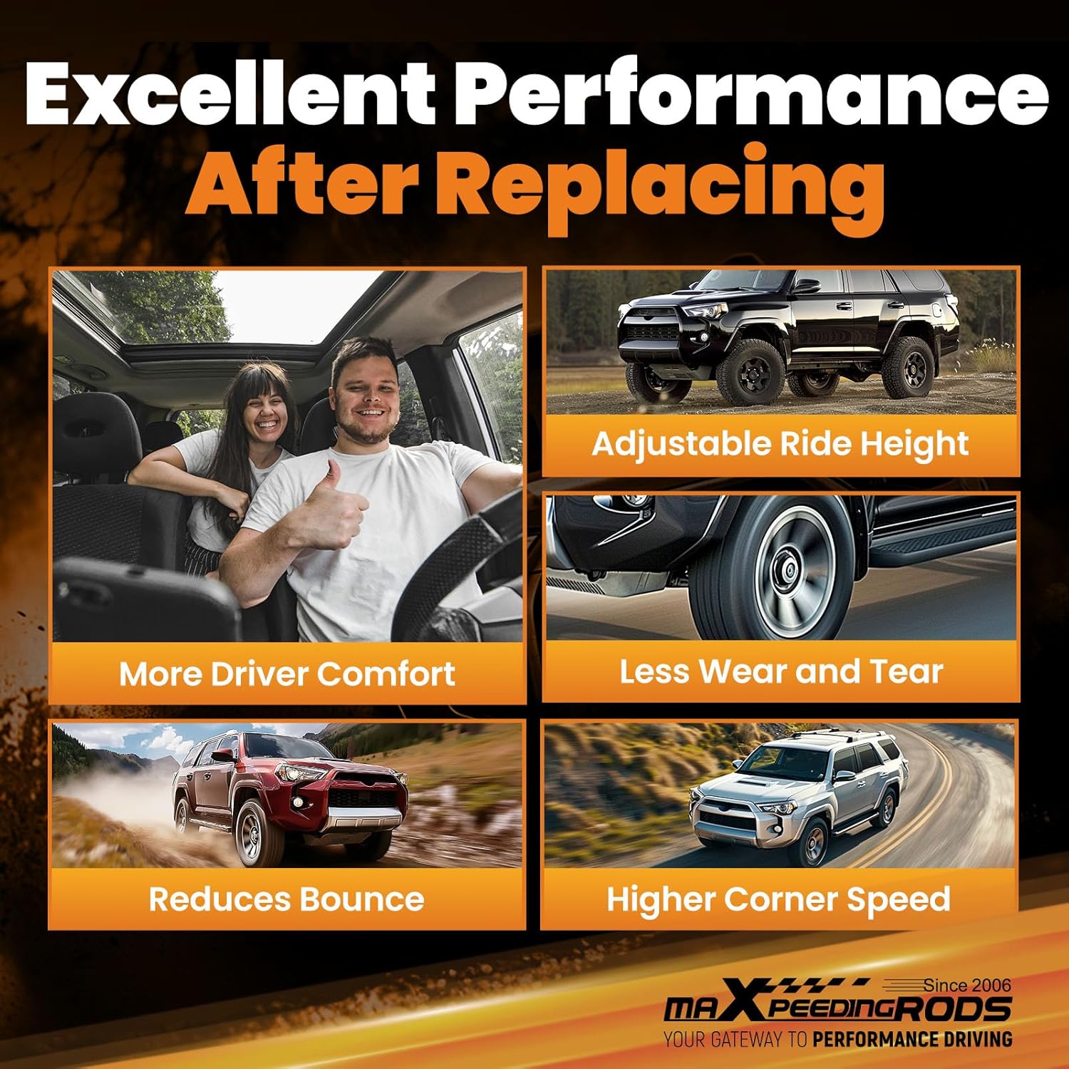 maXpeedingrods Pair Rear Air Suspension Spring Bags for BMW 5 Series E60 E61 37126765602 37126765603