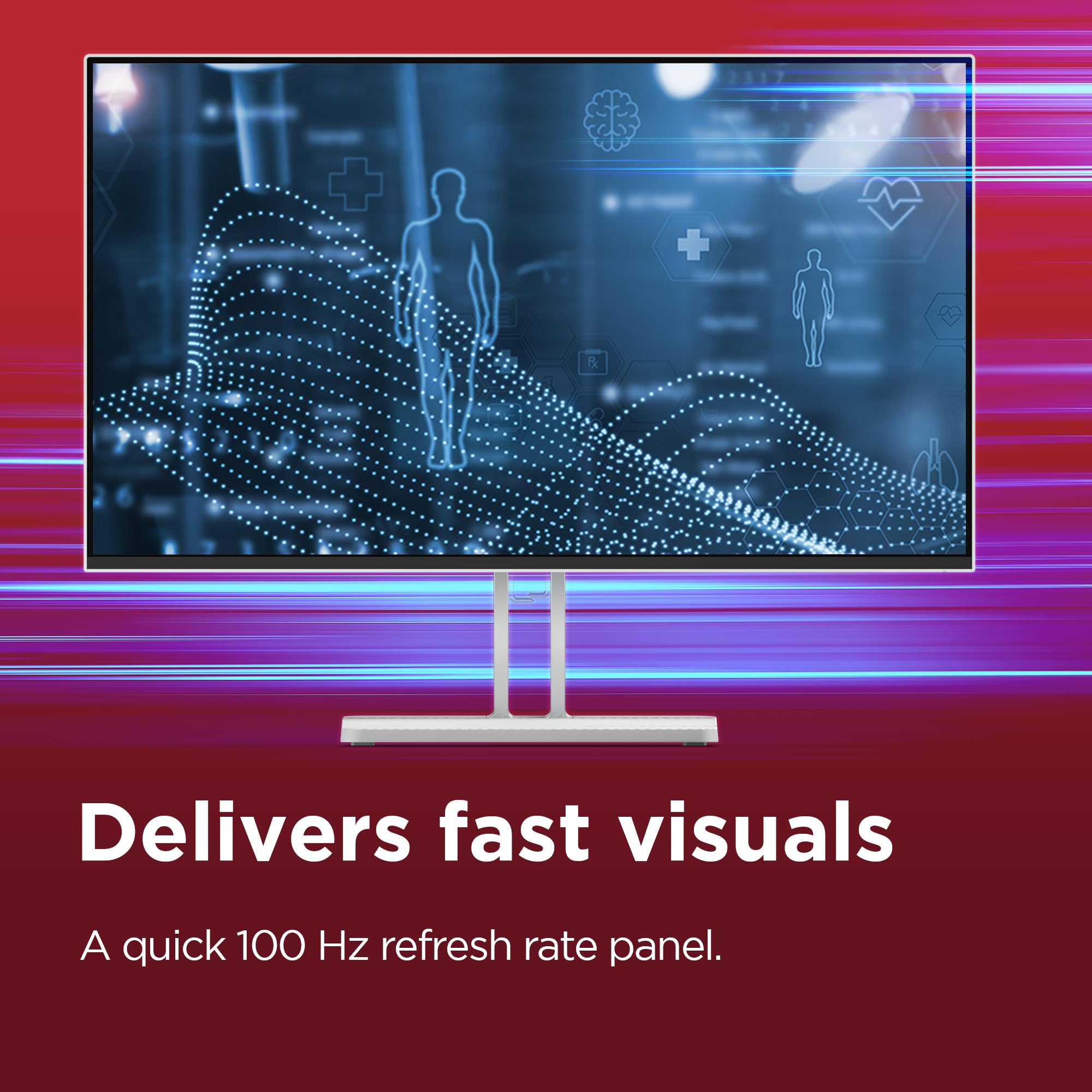 Lenovo L27i-4B 27 Inch PC Monitor | FHD, 1080p, 48-100Hz, IPS, 4ms, VGA and HDMI