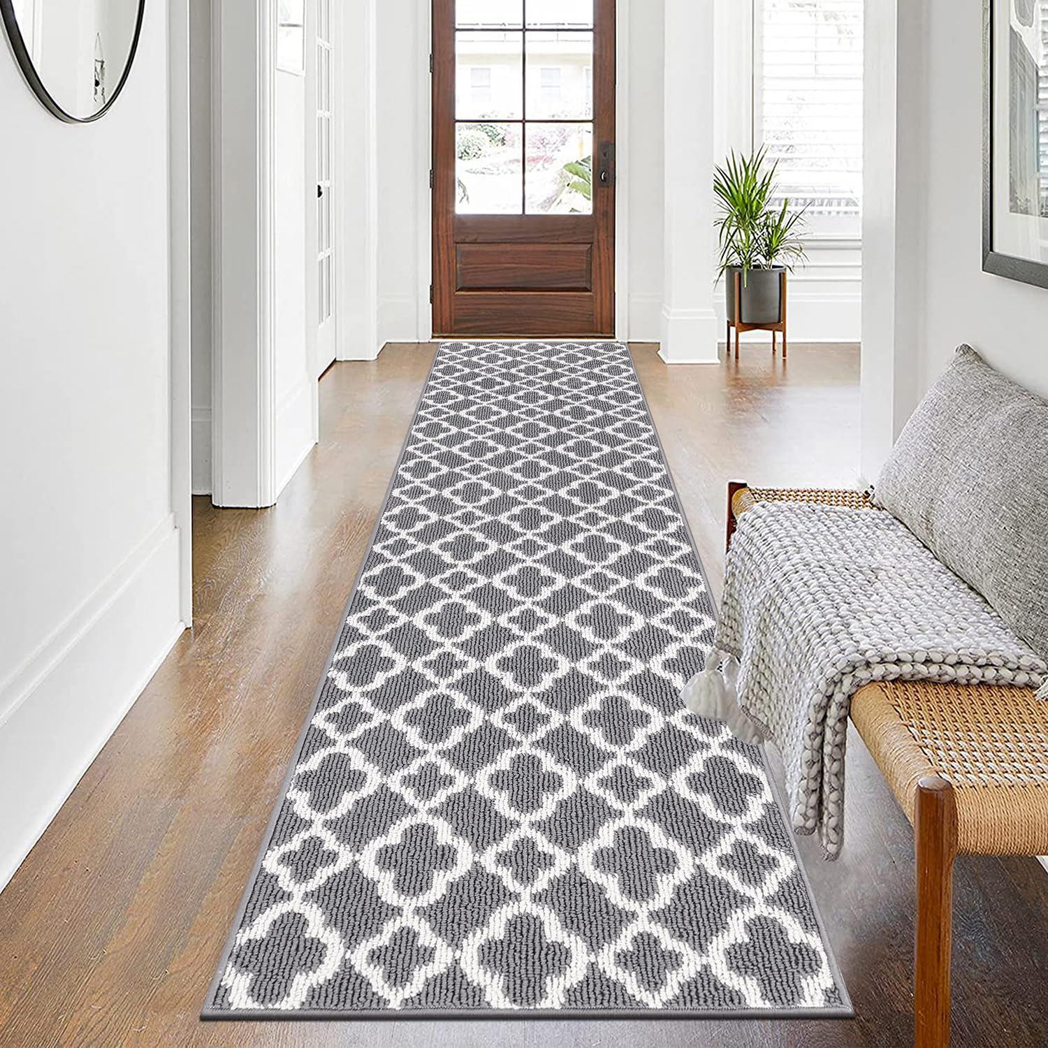 SHACOS Non Slip Runner Rugs for Hallway 60 x 240 cm Long Hallway Runner Rug Washable Kitchen Rug Hall Runner Narrow Runner Rug Hallway Carpet Runner