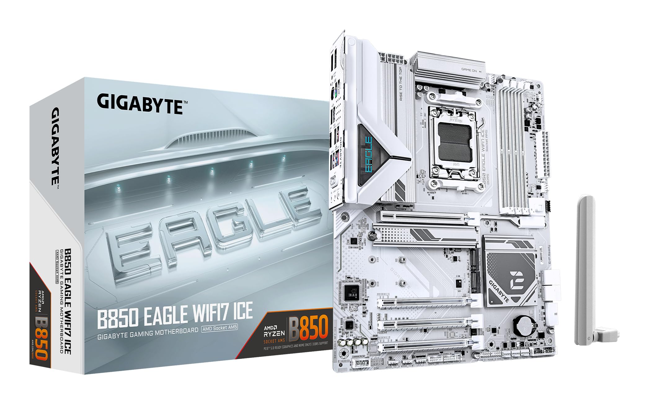 GIGABYTE B850 AORUS ELITE WIFI7 Motherboard - AMD Ryzen 9000 Series CPUs, 14+2+2 Phases Digital VRM, up to 8200MHz DDR5 (OC), 1xPCIe 5.0 + 2xPCIe 4.0 M.2, 2.5 LAN, WIFI 7, USB 3.2 Gen 2x2