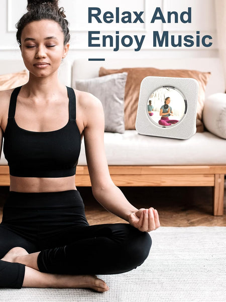 CD Player Portable with Speakers - Homlab Blutooth Desktop CD Players for Home with Dust Cover, FM Radio, Anti-skip Protection, Music Player Home Audio Boombox with LCD Display, Remote, Aux Input